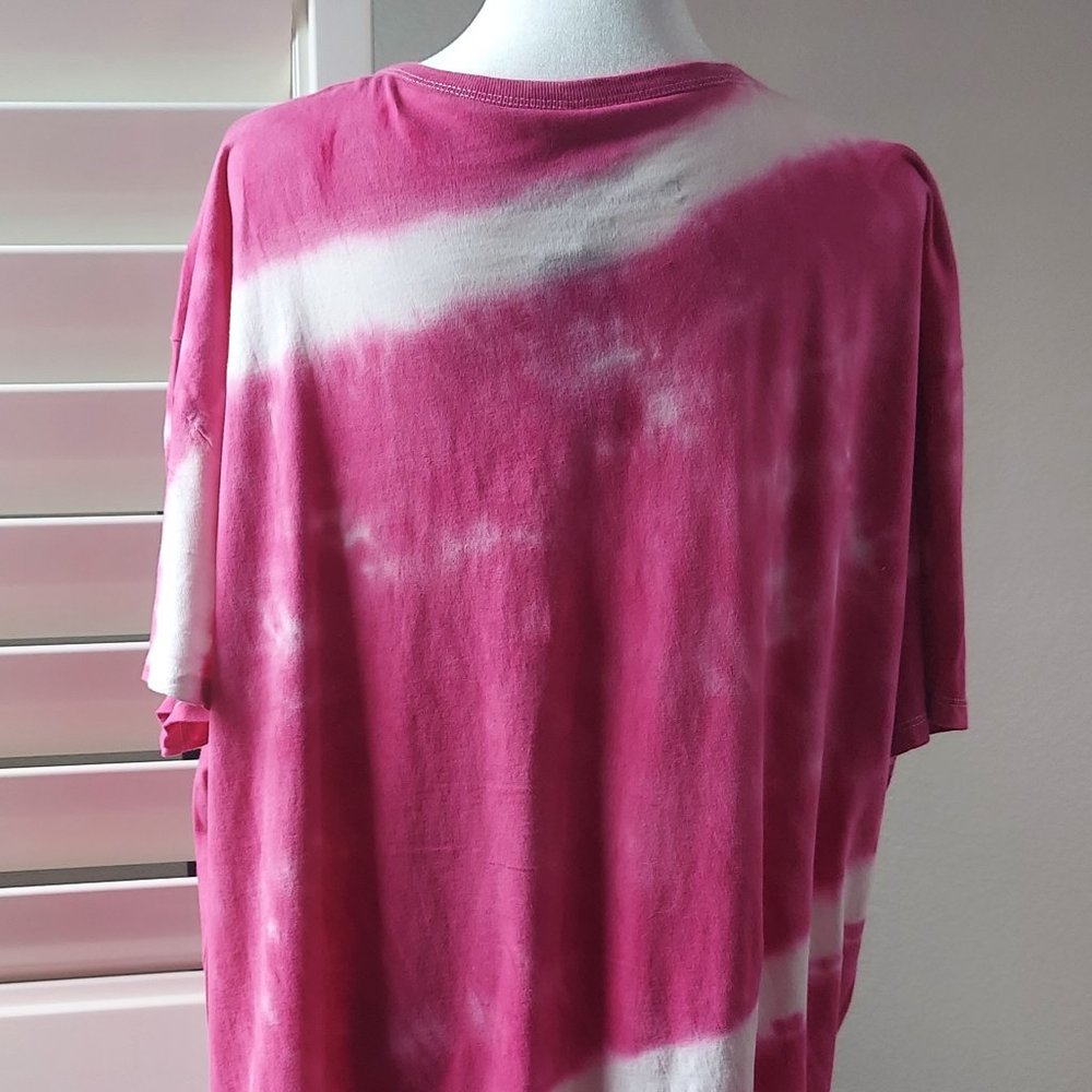 Torrid NWT Pink Tie Dyed Skull Choker Tee Shirt Womens 3X - Picture 5 of 11
